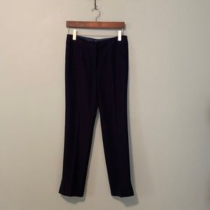 Armani Collezioni Navy Pants with Split Hem